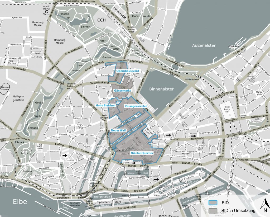 Verortung Innenstadt BIDs_Argusfarben